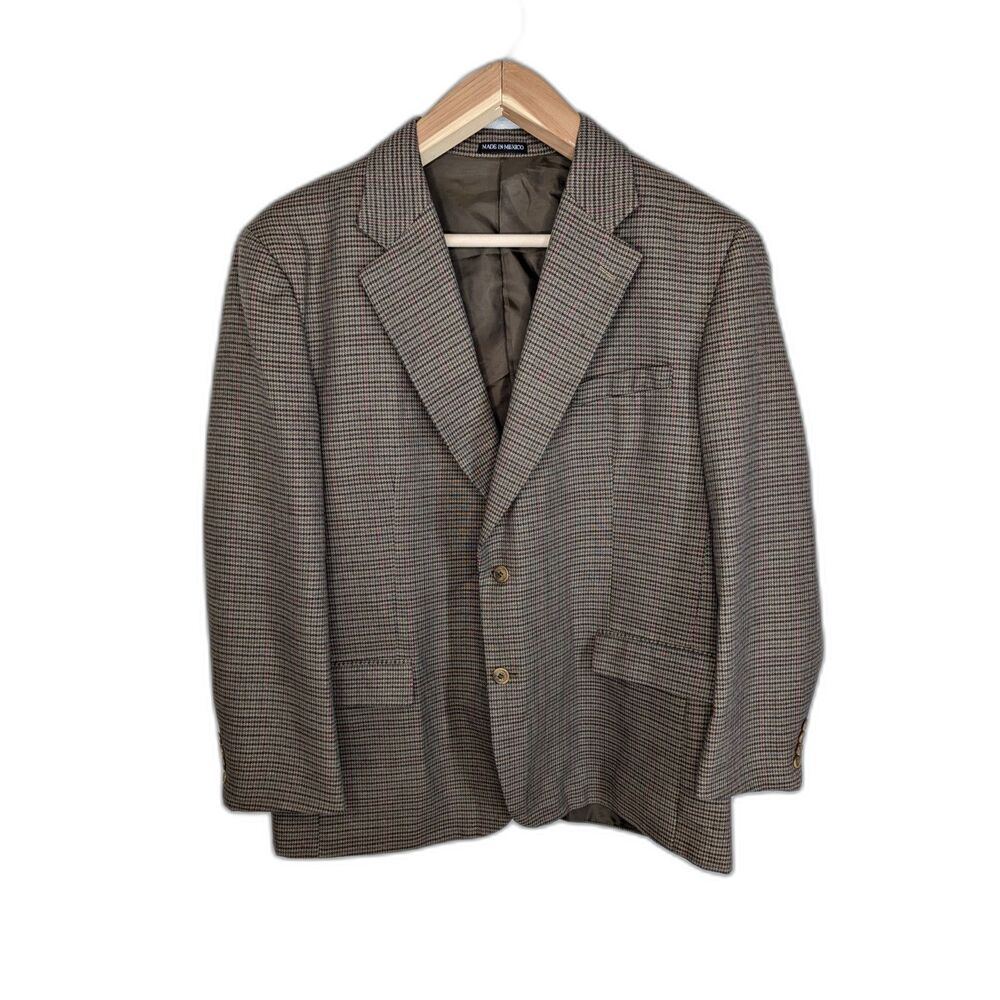 Vintage Tweed Western Blazer Brown Men's 46L Panhandle Slim Yoke Rockabilly